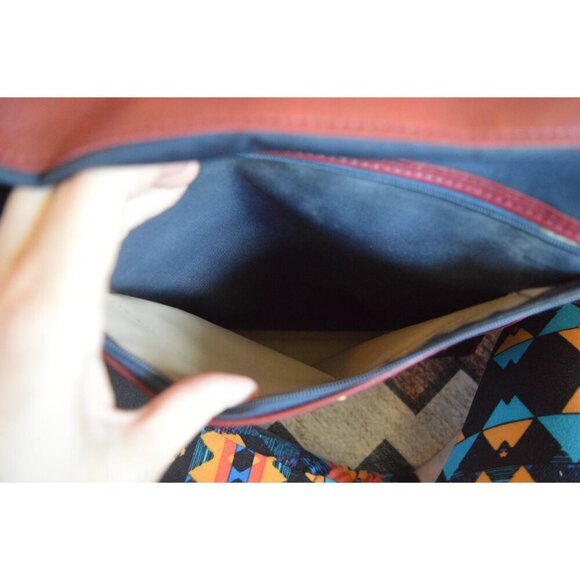 Vintage Samsonite Navy Red Crossbody Messenger Bag With Adjustable Strap Zippere - Picture 16 of 16